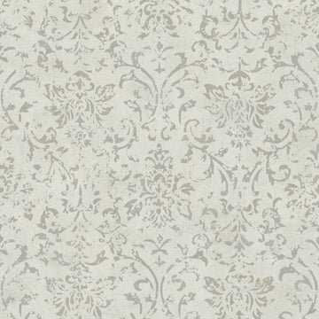 Marburg City Glow 34291 beige distressed damask wallpaper with a subtle plaster effect.