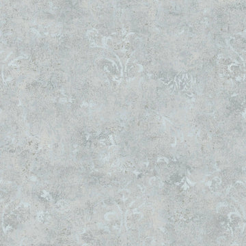 Marburg City Glow 34294 light grey concrete-look wallpaper with faded ornamental damask
