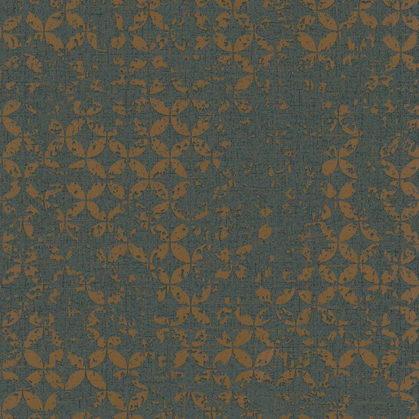 Marburg City Romance 35119 charcoal grey wallpaper with a distressed circular geometric pattern