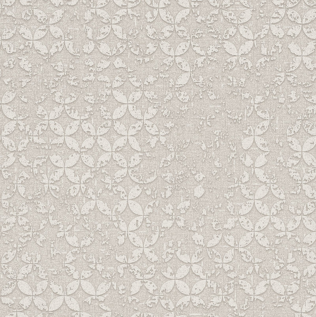 Marburg City Romance 35122 light grey geometric wallpaper with tonal circle lattice and plaster-like emboss