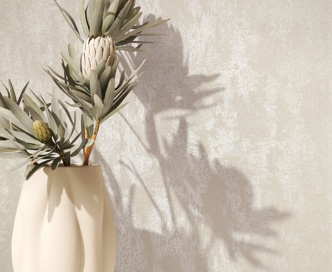 Marburg City Romance 35128 warm beige plaster-look non-woven wallpaper