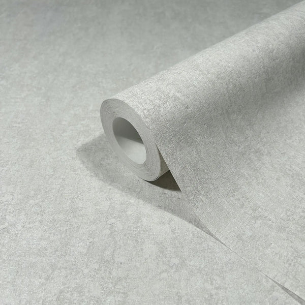 Marburg 35136 wallpaper close-up of light gray textured roll with subtle mottled pattern.