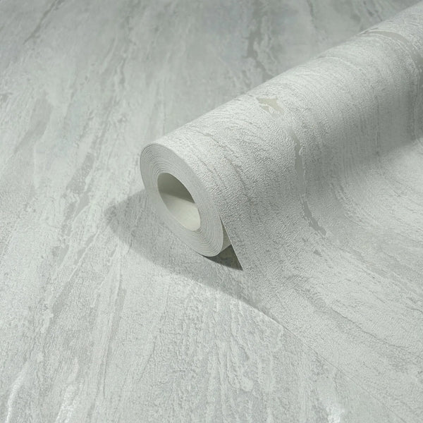 Marburg 35153 wallpaper close-up of textured light gray abstract pattern on a roll.