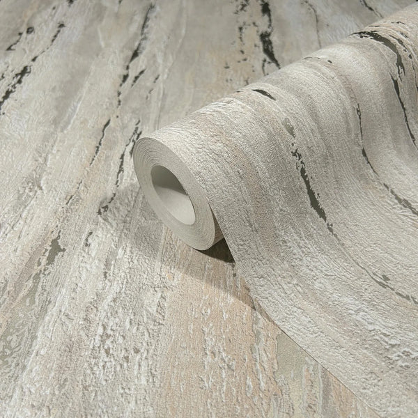 Marburg 35158 wallpaper close-up of a roll showing textured abstract striations.