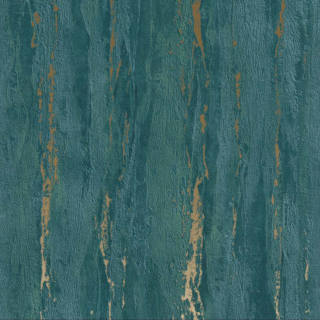 Marburg City Romance 35167 teal green plaster-look textured wallpaper with rust accents