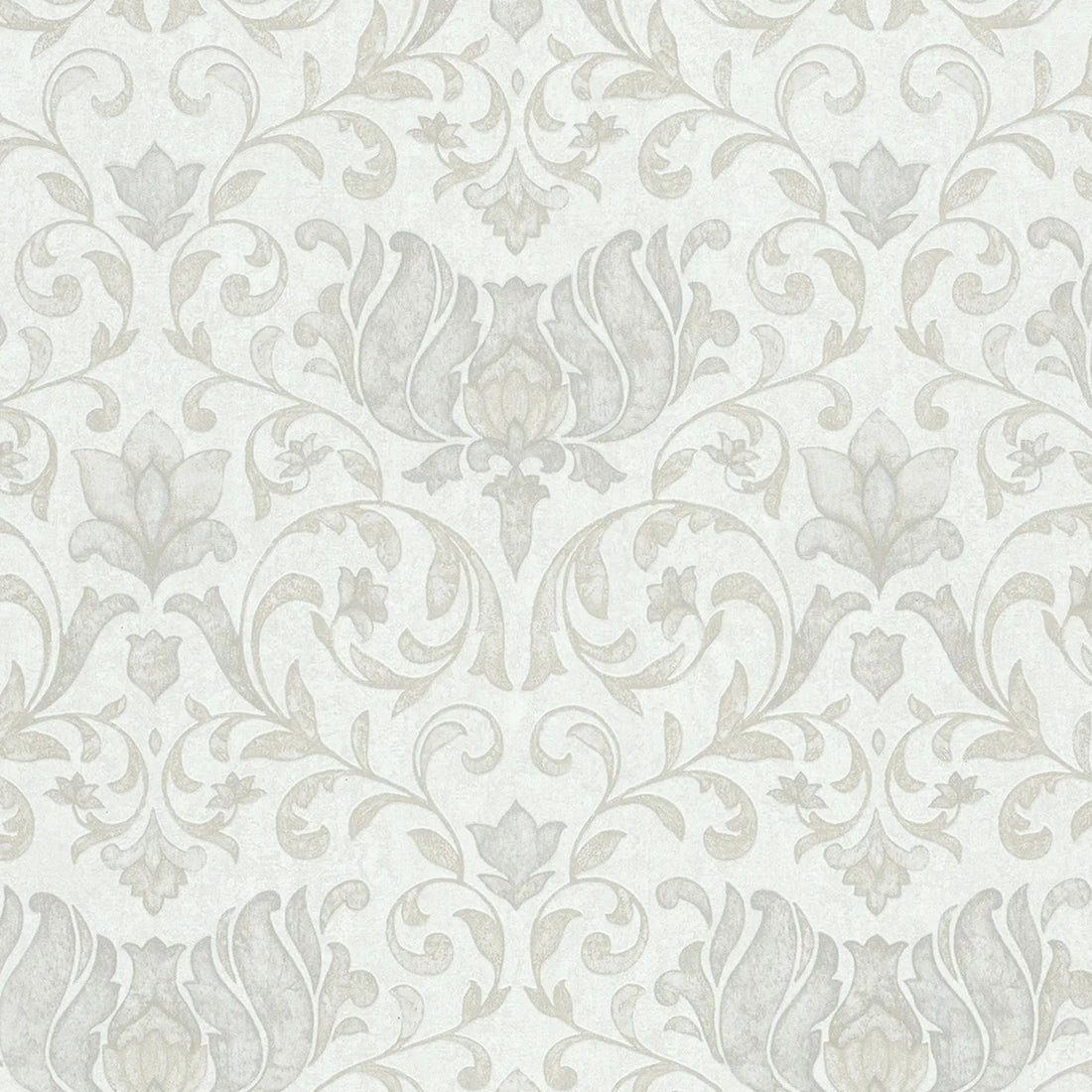 Marburg City Romance 35168 beige and white damask wallpaper with soft plaster-look ground
