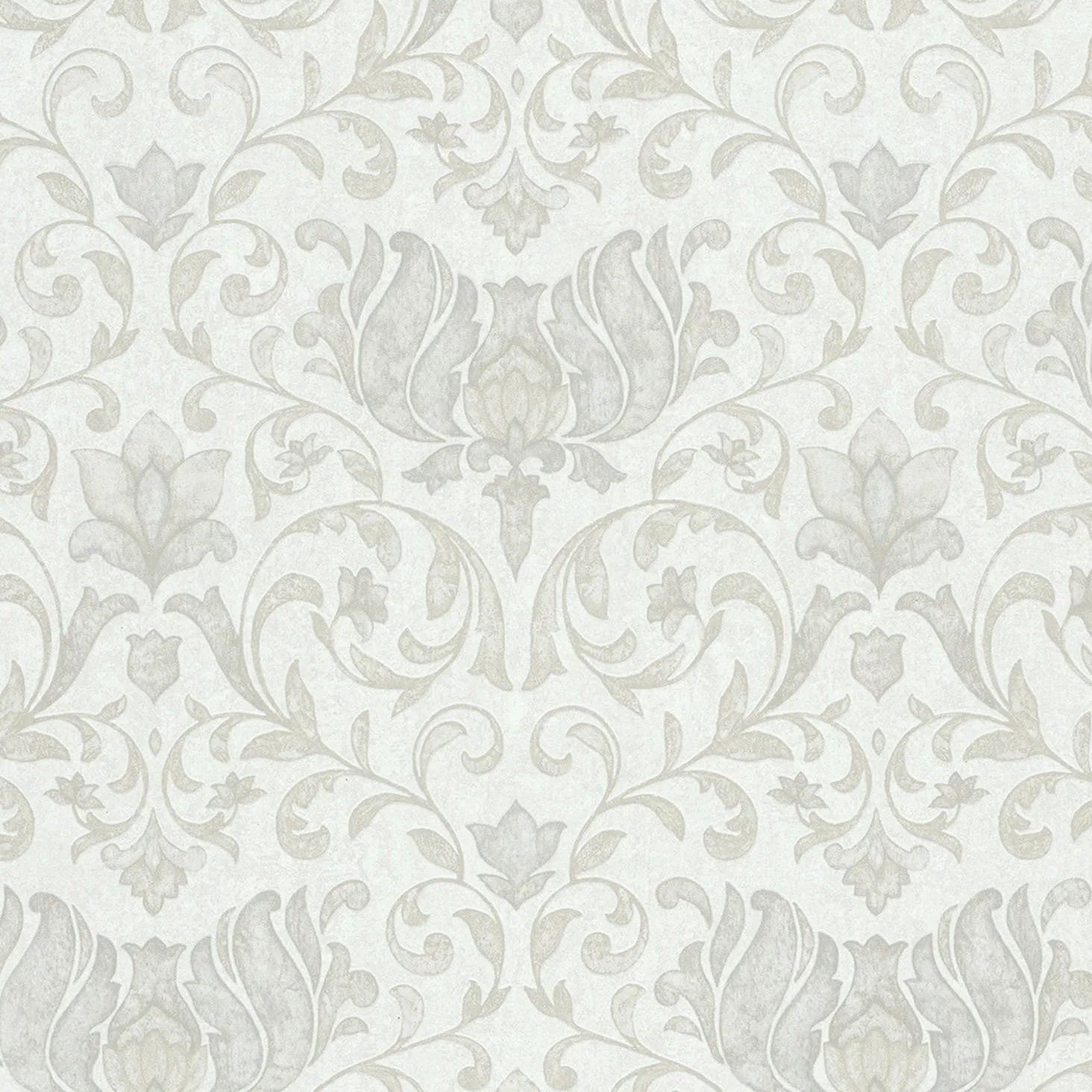 Marburg City Romance 35168 beige and white damask wallpaper with soft plaster-look ground