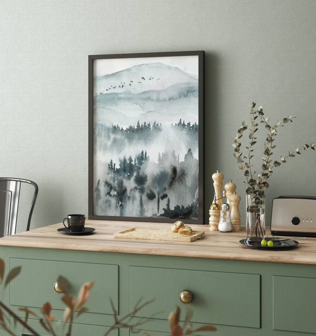 Marburg Heritage 47604 soft blue linen-effect plain wallpaper