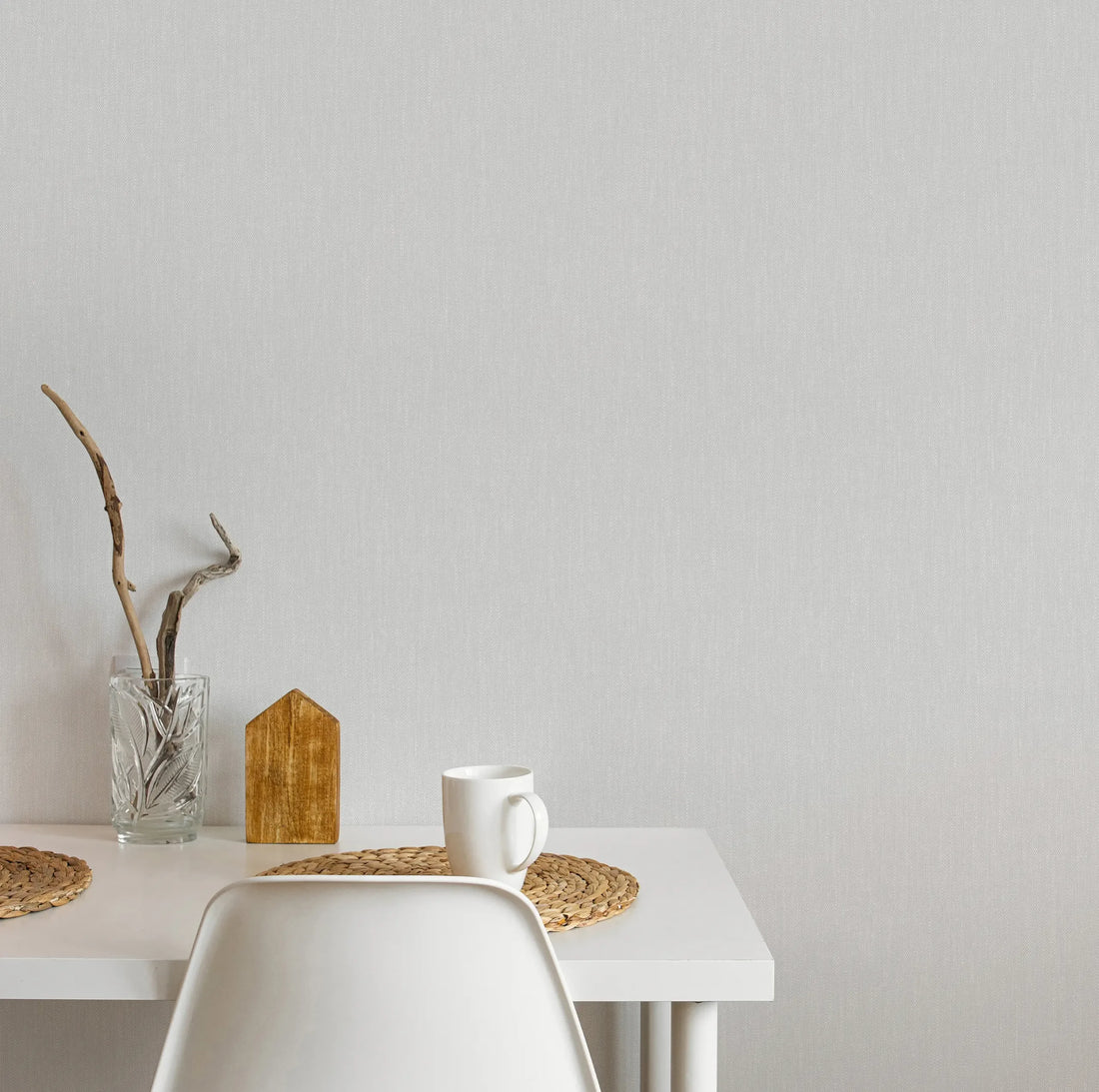 Marburg Heritage 47610 light grey linen-texture non-woven wallpaper