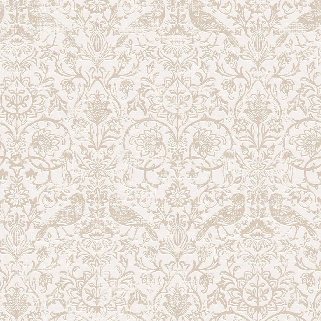 Marburg Heritage 47625 beige and gray bird floral damask non-woven wallpaper