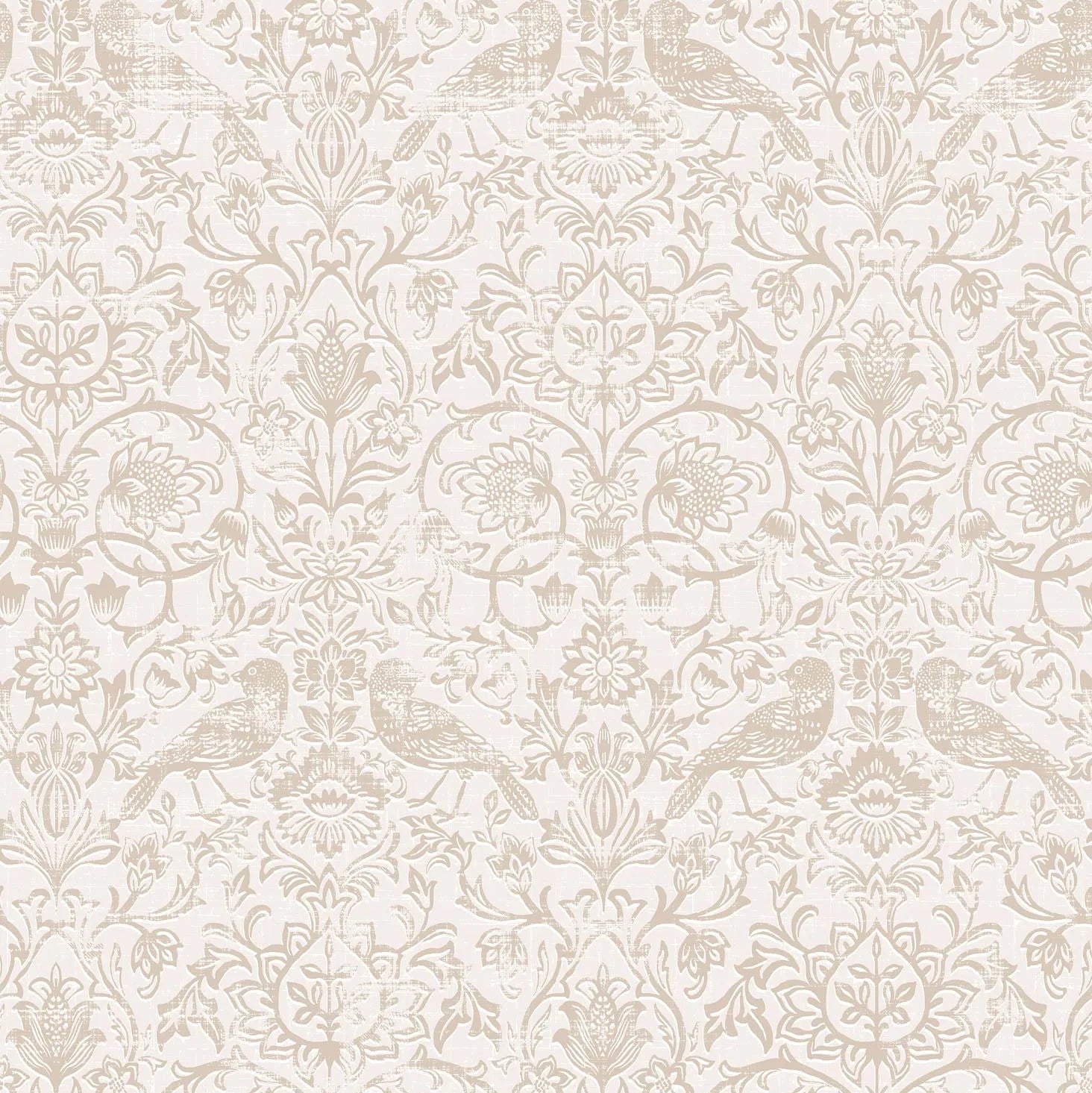 Marburg Heritage 47625 beige and gray bird floral damask non-woven wallpaper