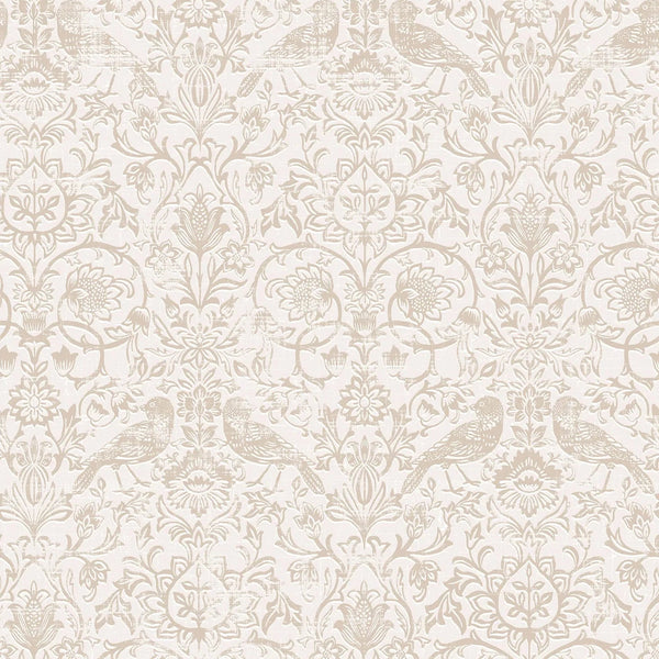 Marburg Heritage 47625 beige and gray bird floral damask non-woven wallpaper