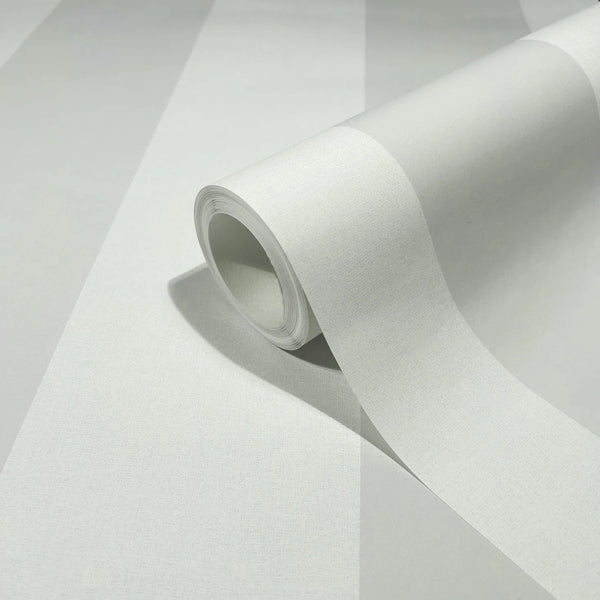 Marburg 47634 wallpaper roll close-up showing wide tonal vertical stripes and fine textured finish.
