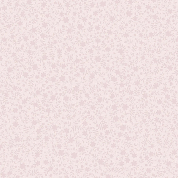 Marburg Heritage 47644 pink small-scale blossom and leaf floral wallpaper.