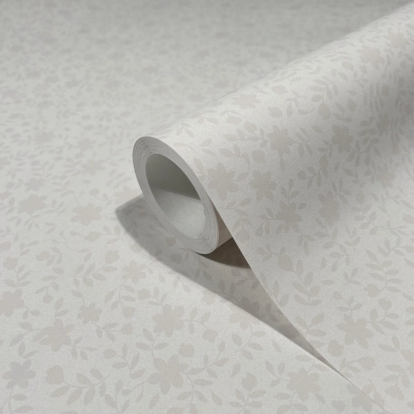 Marburg 47644 wallpaper roll with subtle tonal floral vine pattern, close-up detail.