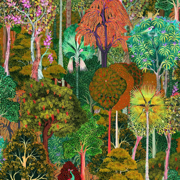 Marburg Heritage 47652 forest landscape wallpaper in green and brown