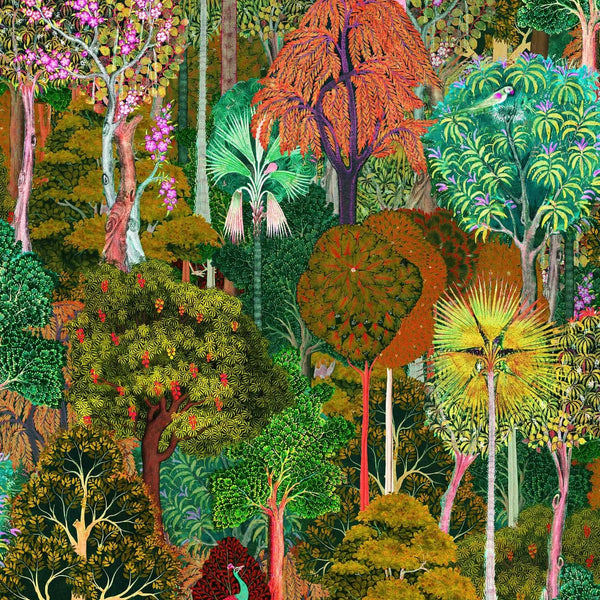 Marburg Heritage 47652 forest landscape wallpaper in green and brown