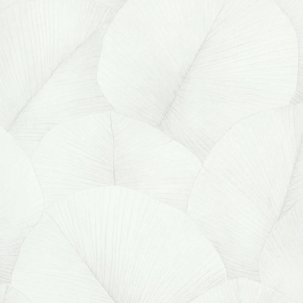 Marburg Kumano 34507 white botanical leaf wallpaper close-up