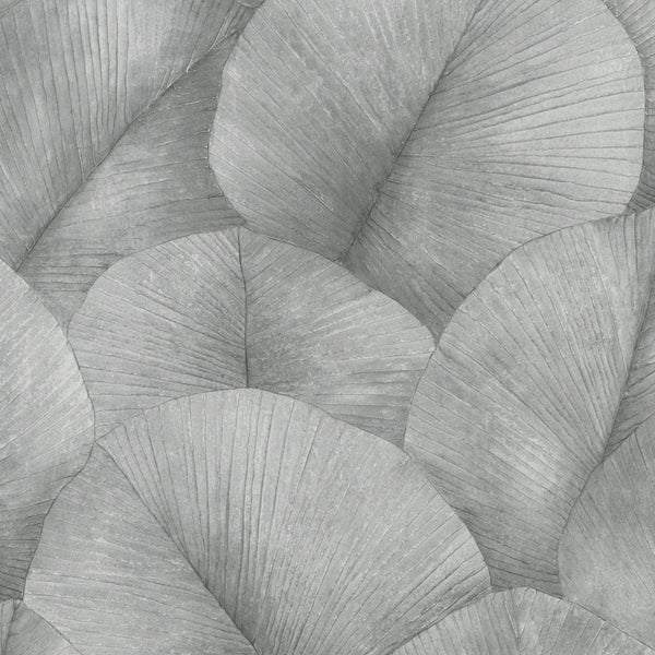 Marburg Kumano 34508 grey oversized leaf botanical wallpaper