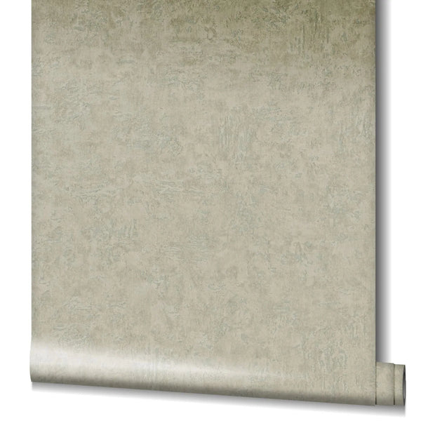 Marburg Kumano 34522 Partially unrolled wallpaper roll showing a subtle mottled texture in a neutral tone on a plain background.