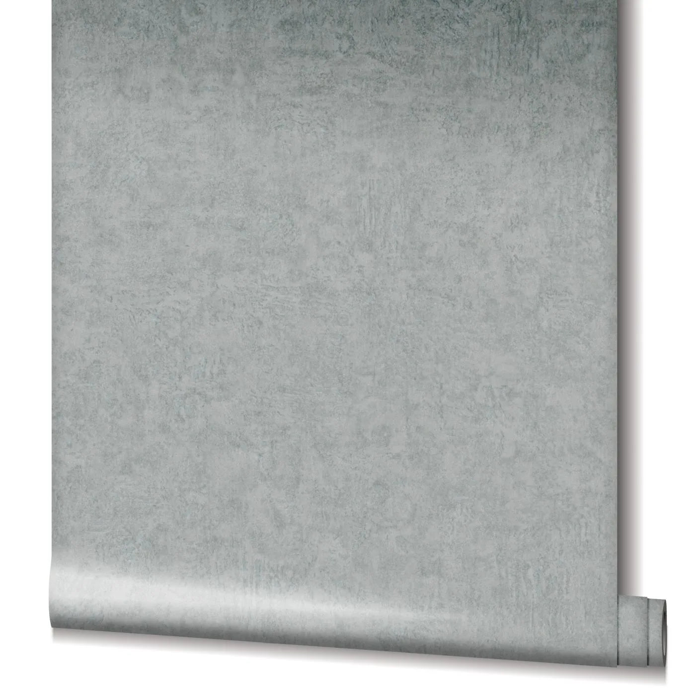 Marburg Kumano 34523 Partially unrolled wallpaper roll showing a gray-blue mottled texture on a white background.