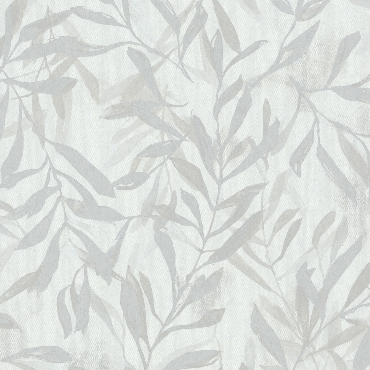 Marburg Leyla 82439 grey and white leafy botanical non-woven wallpaper.