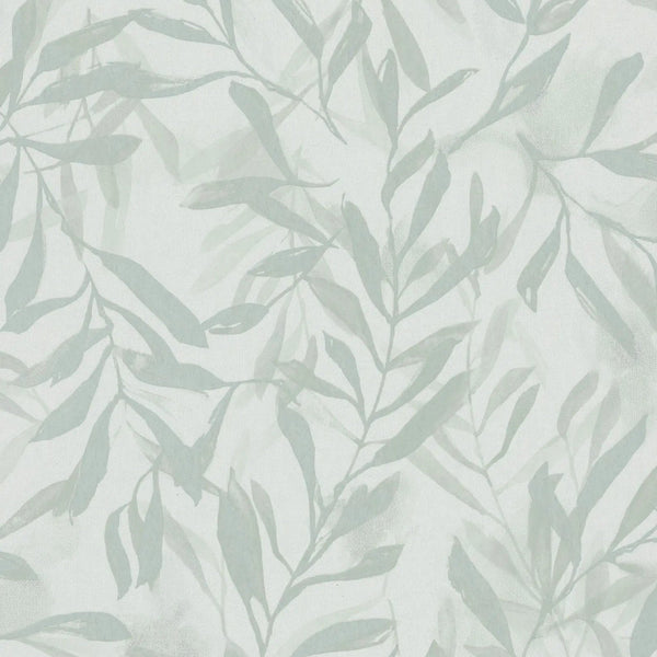 Marburg Leyla 82442 soft white wallpaper with watercolor green leafy pattern