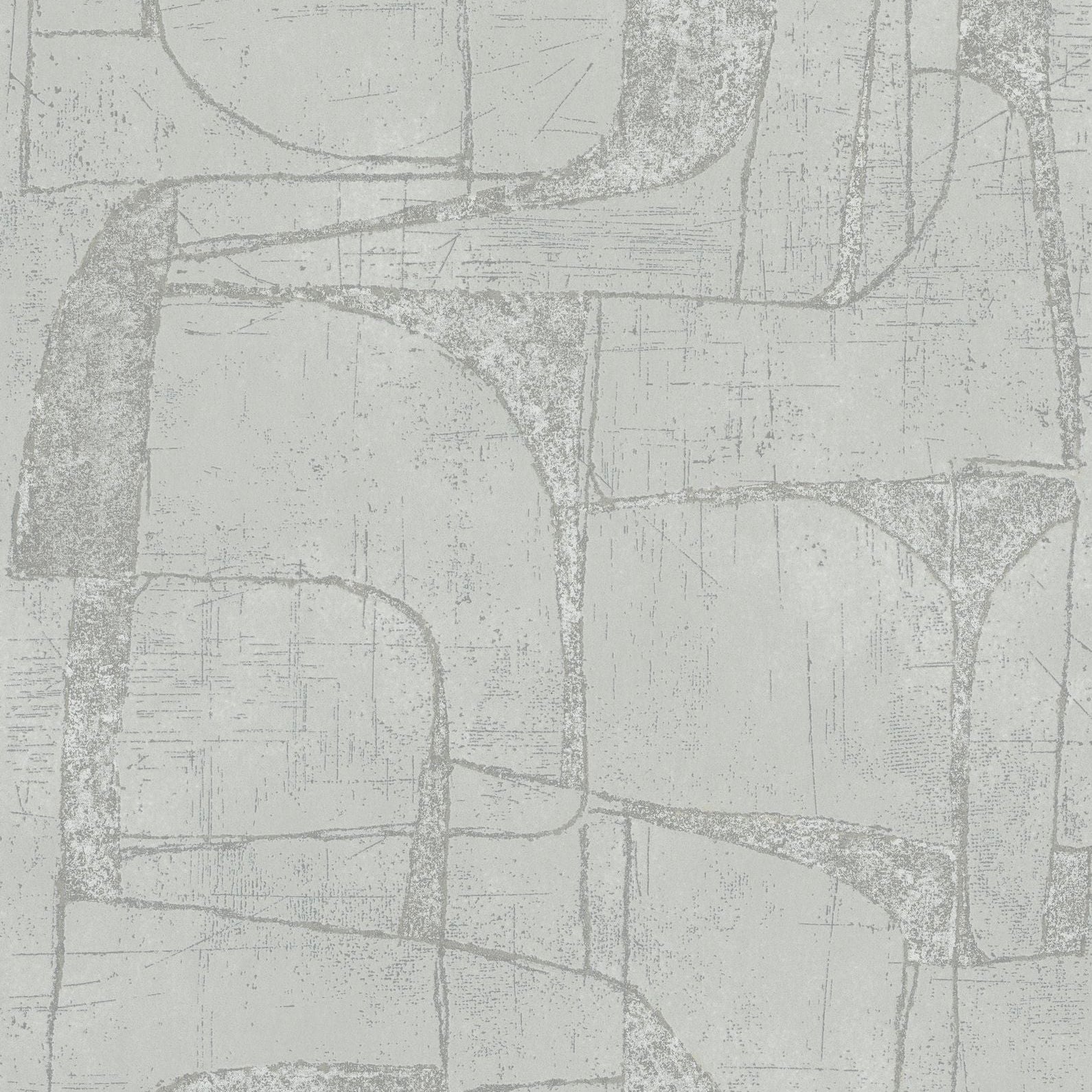 Marburg Leyla 82452 light grey geometric wallpaper with softly layered abstract shapes
