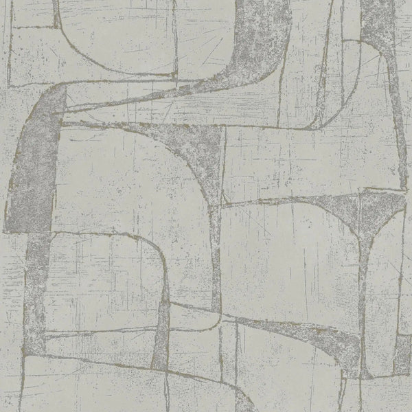 Marburg Leyla 82453 light grey geometric wallpaper with layered linework