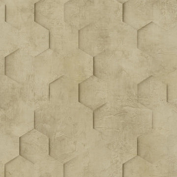 Marburg Loft Superior 34163 warm beige hexagon geometric plaster-effect wallpaper
