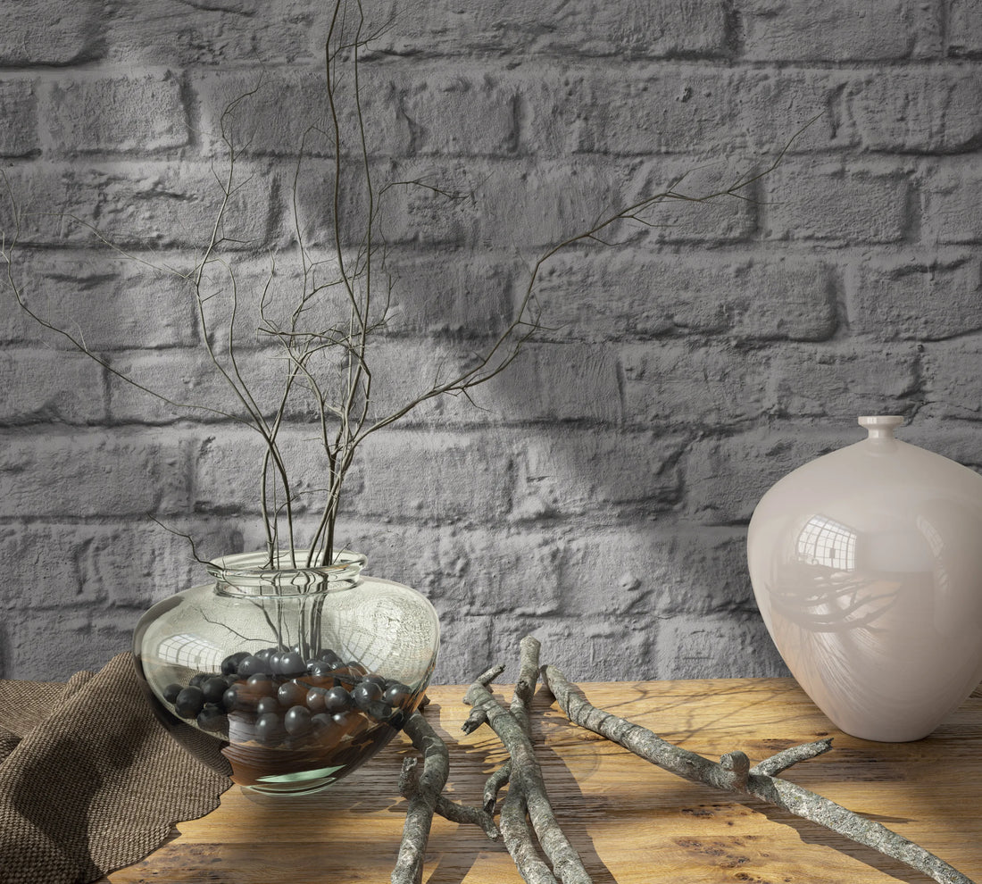 Marburg Loft Superior 34168 grey stone-look brick texture non-woven wallpaper