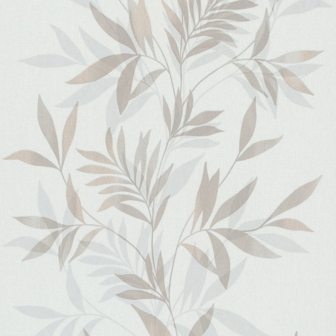 Marburg Mona 82459 beige and white leafy botanical wallpaper with a subtle linen-like ground