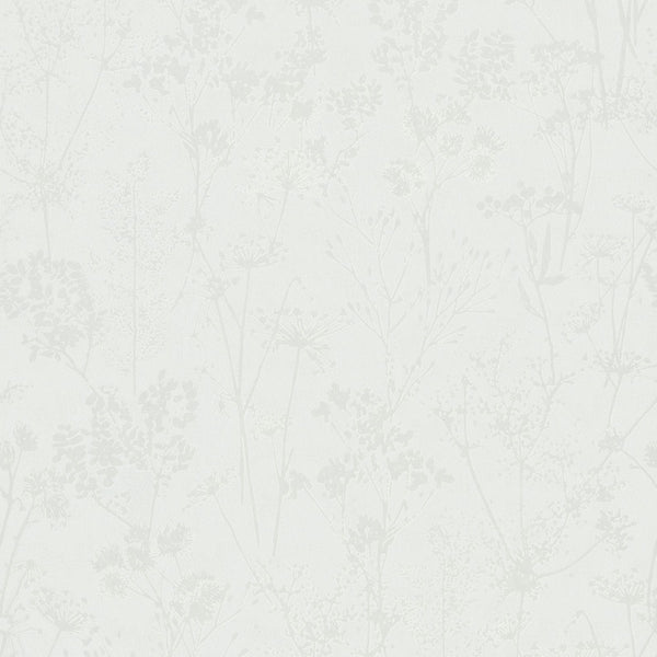 Marburg Mona 82462 white botanical blossom wallpaper close-up.