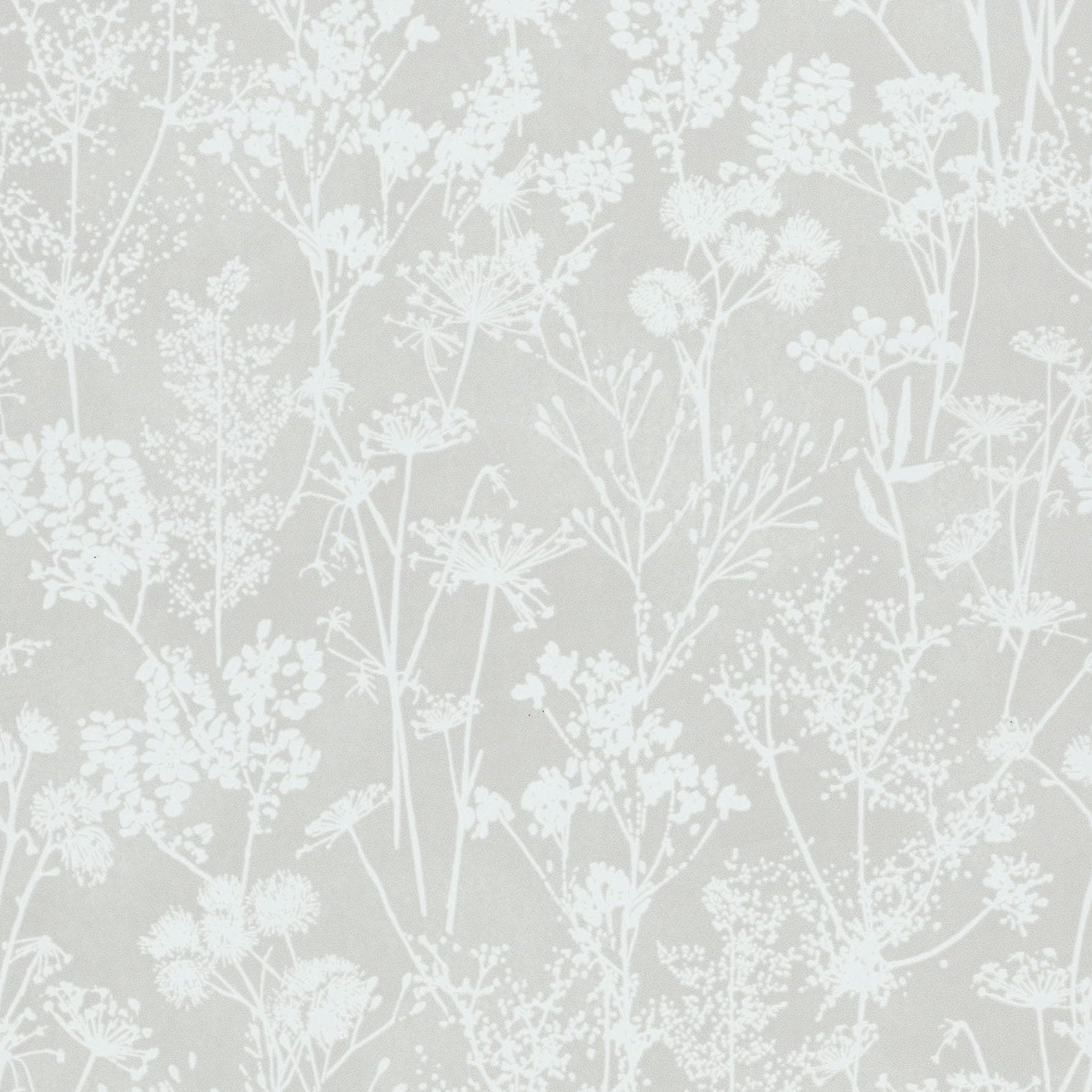 Marburg Mona 82464 grey and white botanical blossom silhouette wallpaper