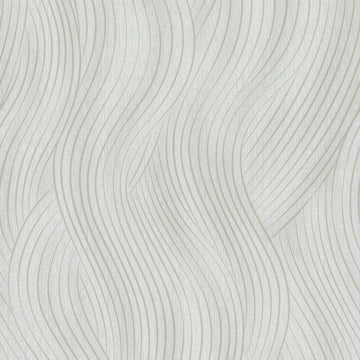 Marburg Mona 82475 soft white wallpaper with beige wavy vertical stripe pattern