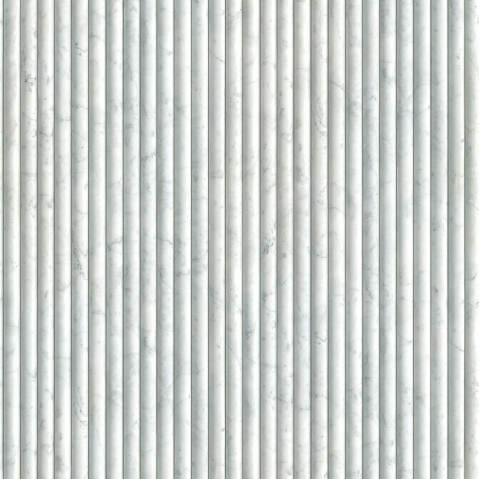 Marburg Mona 89005 wall mural with soft white and light grey vertical marble-effect stripes.