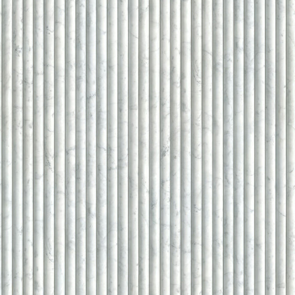 Marburg Mona 89005 wall mural with soft white and light grey vertical marble-effect stripes.