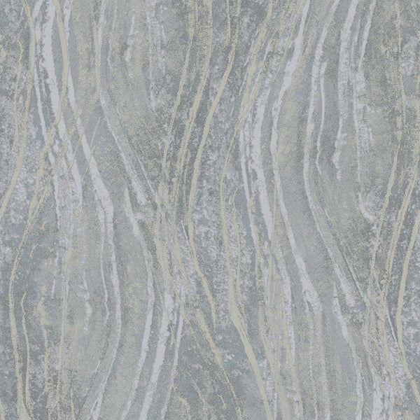 Marburg Naomi 82494 grey abstract wave wallpaper with stone-like concrete effect