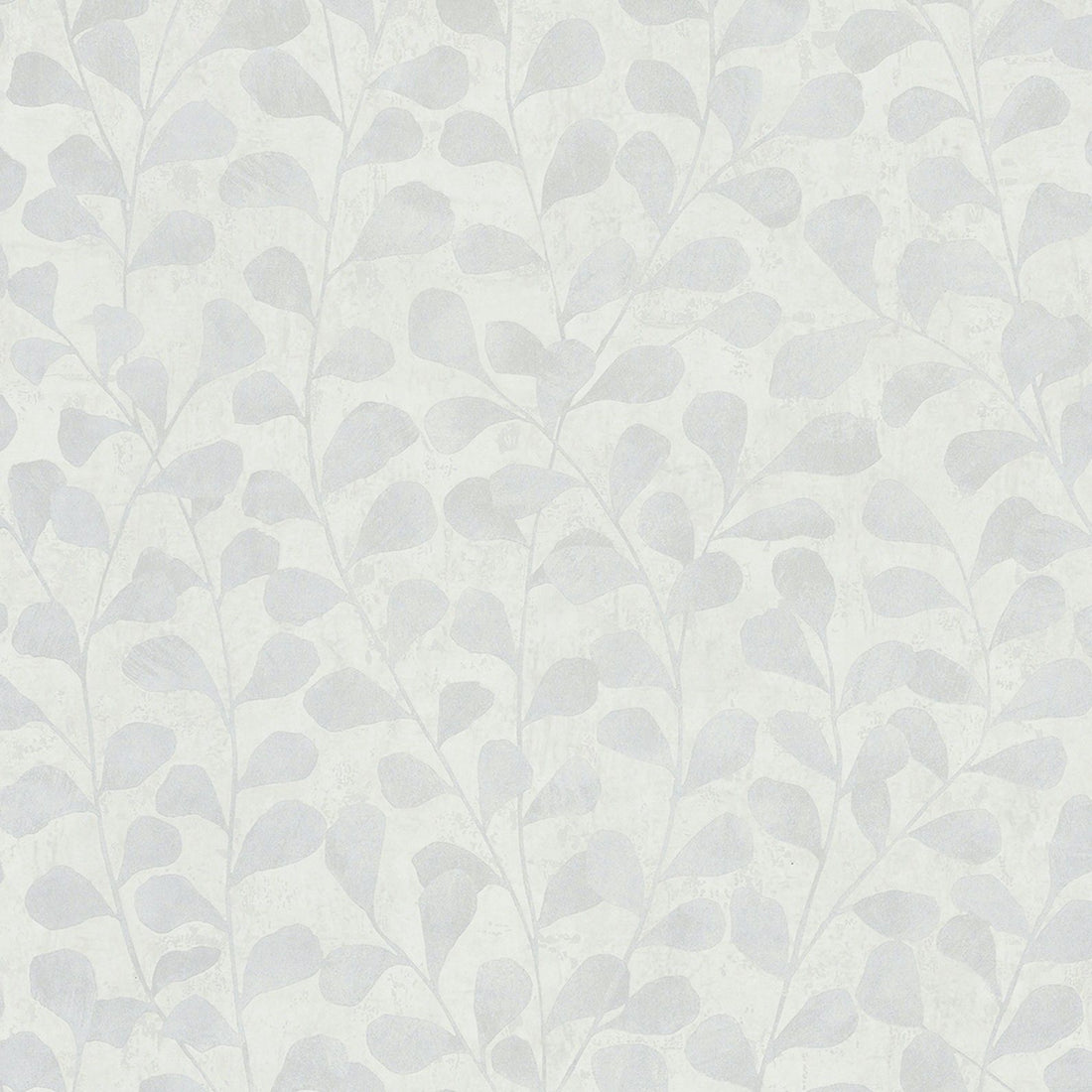 Marburg Naomi 82501 white and light grey leafy botanical wallpaper close-up