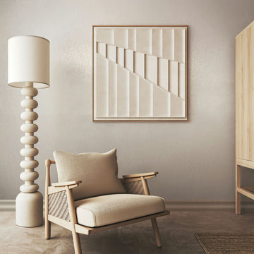 Marburg Naomi 82536 Light beige-gray textured wallpaper with a subtle shimmer wallpaper on a living room feature wall.