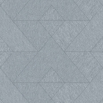Marburg Naomi 82547 geometric wallpaper in cool grey-blue with textured polygonal blocks, close-up