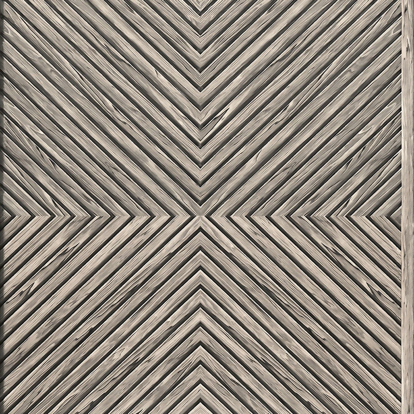 Marburg Naomi 89018 warm taupe wood-look chevron diamond geometric wallpaper close-up