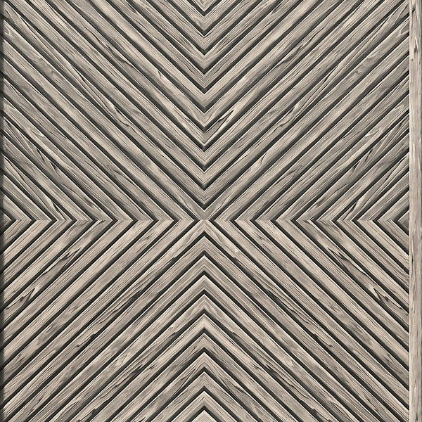 Marburg Naomi 89018 warm taupe wood-look chevron diamond geometric wallpaper close-up
