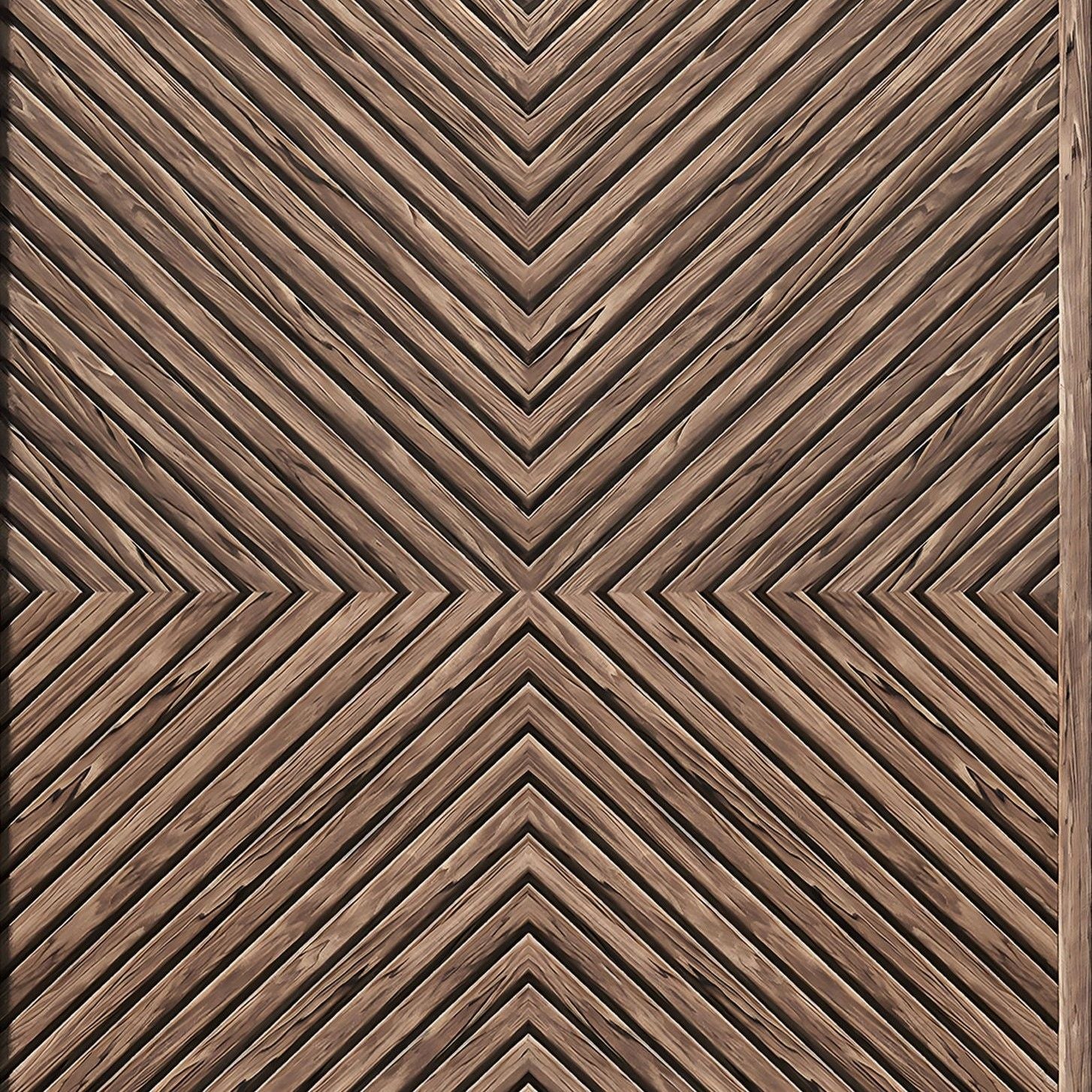 Marburg Naomi 89020 wood-look geometric diamond wallpaper in warm brown