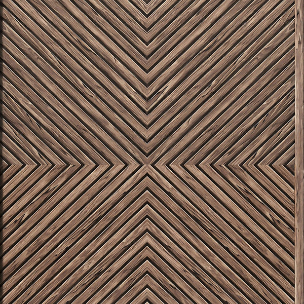 Marburg Naomi 89020 wood-look geometric diamond wallpaper in warm brown