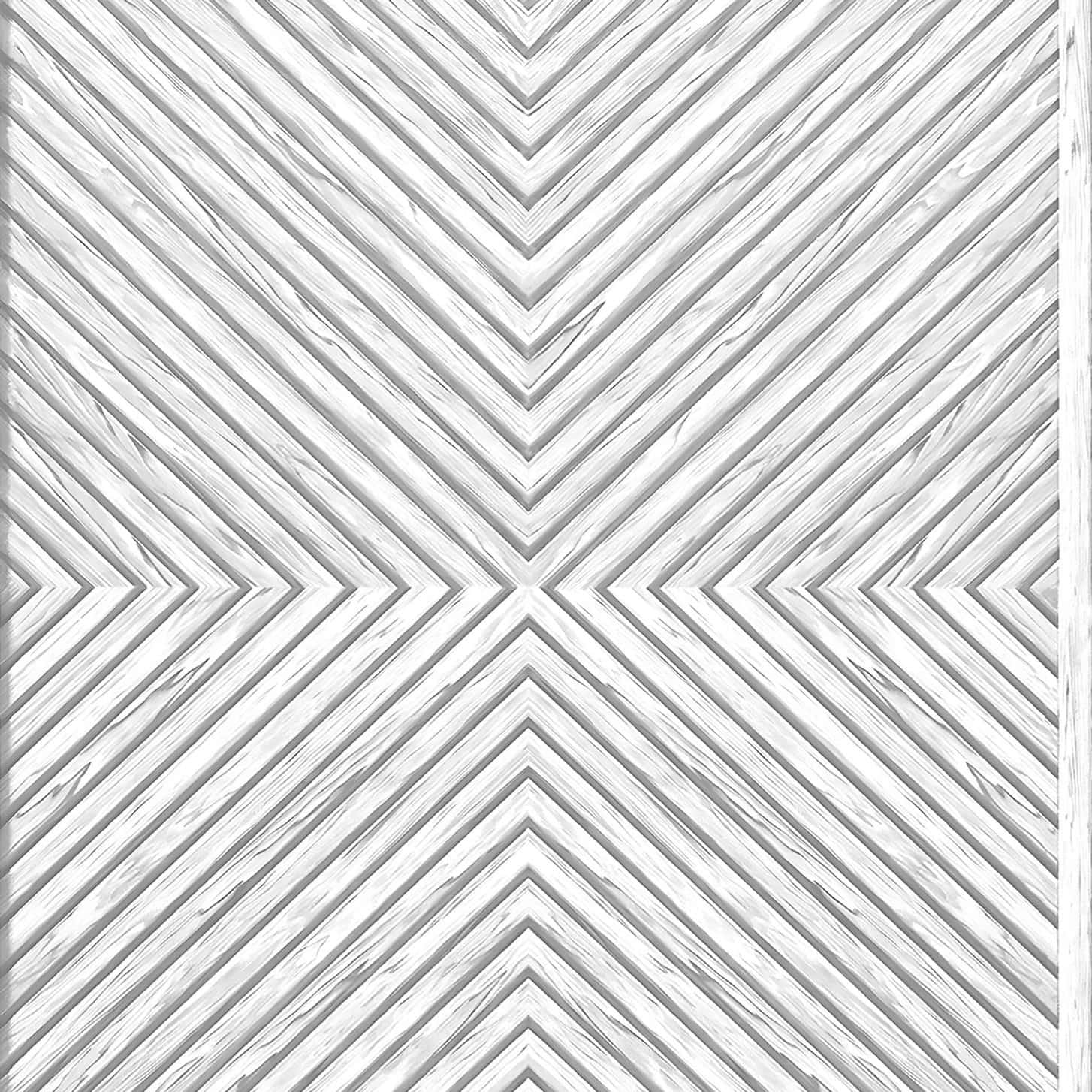 Marburg Naomi 89021 geometric wood-look diamond chevron wallpaper in soft white and grey