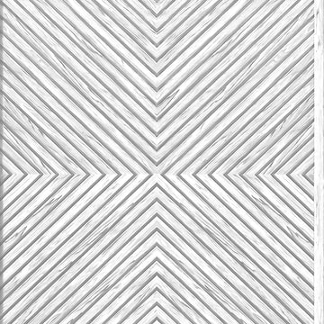 Marburg Naomi 89021 geometric wood-look diamond chevron wallpaper in soft white and grey