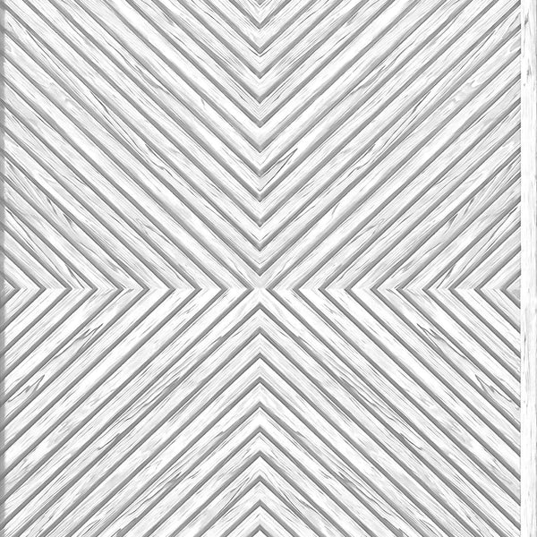Marburg Naomi 89021 geometric wood-look diamond chevron wallpaper in soft white and grey