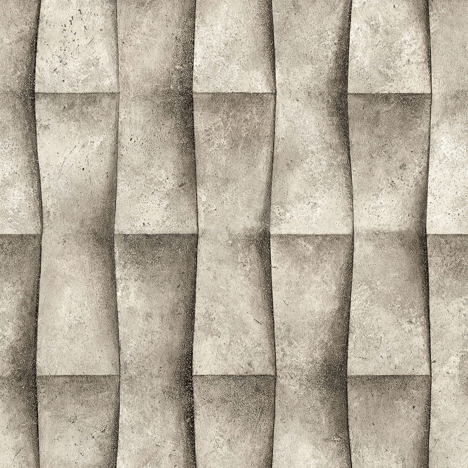 Marburg Novamur Mona 81650 warm taupe 3D geometric stone-effect non-woven wallpaper