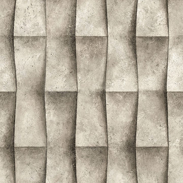 Marburg Novamur Mona 81650 warm taupe 3D geometric stone-effect non-woven wallpaper